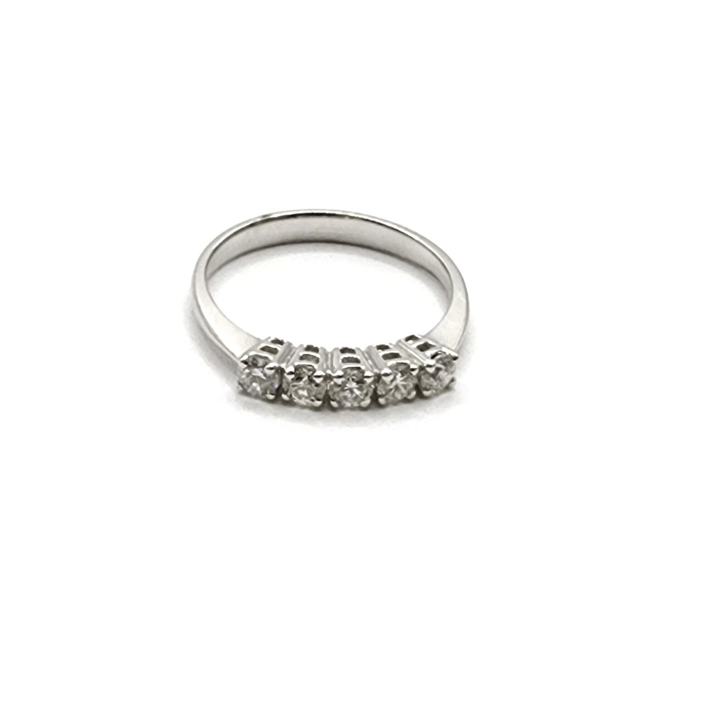 5 Diamond With White Gold Wedding Ring