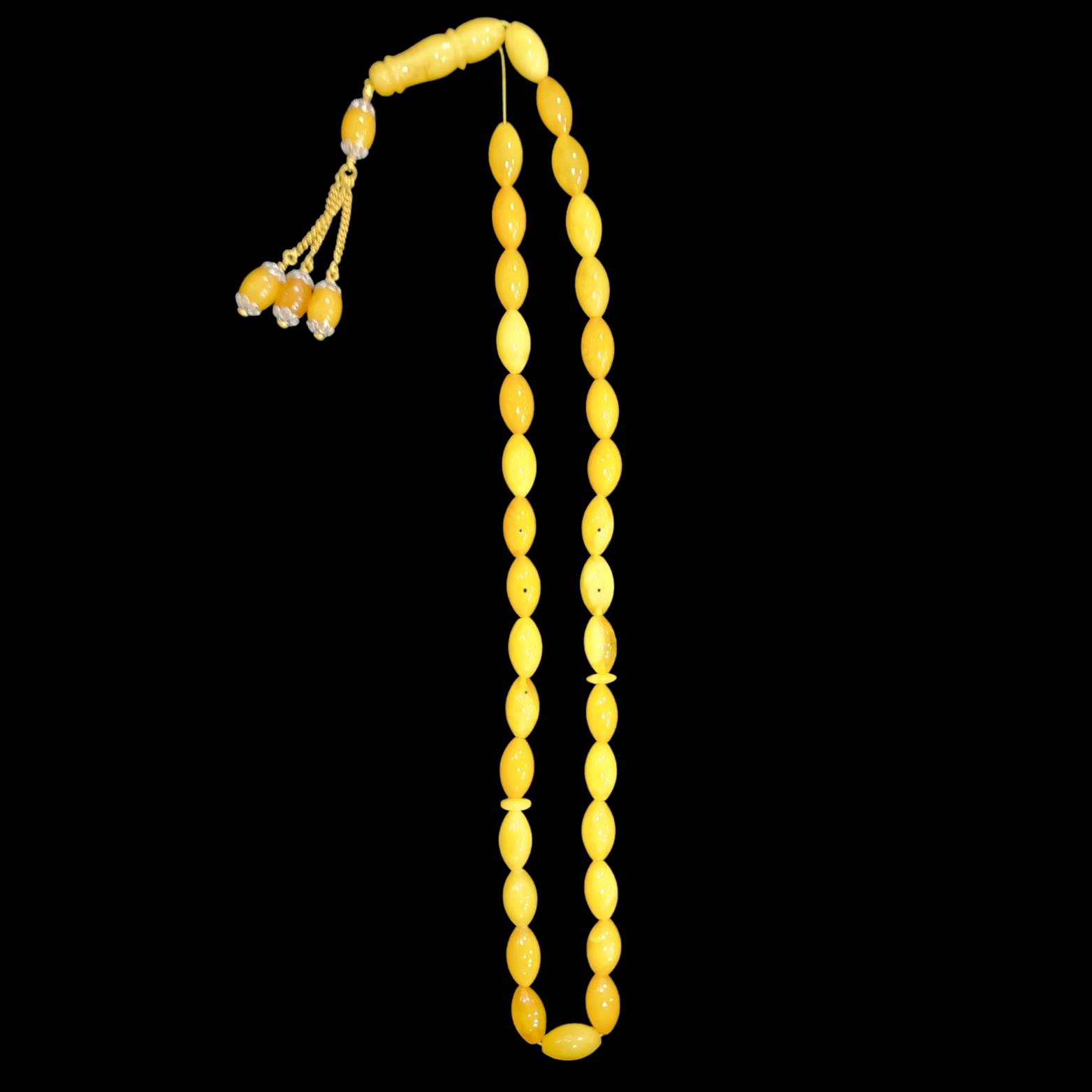 Baltic Amber With 18k Gold Tassel