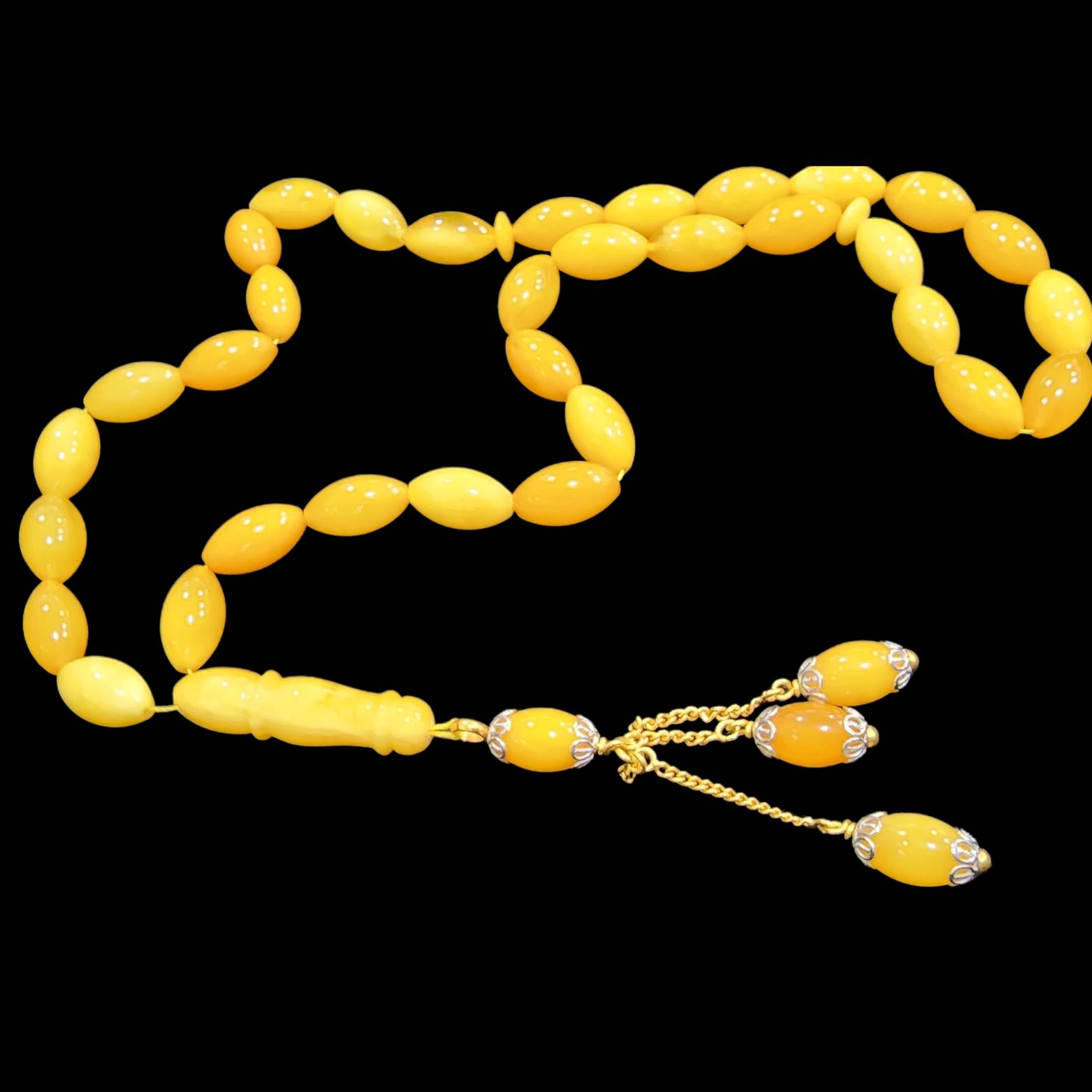 Baltic Amber With 18k Gold Tassel