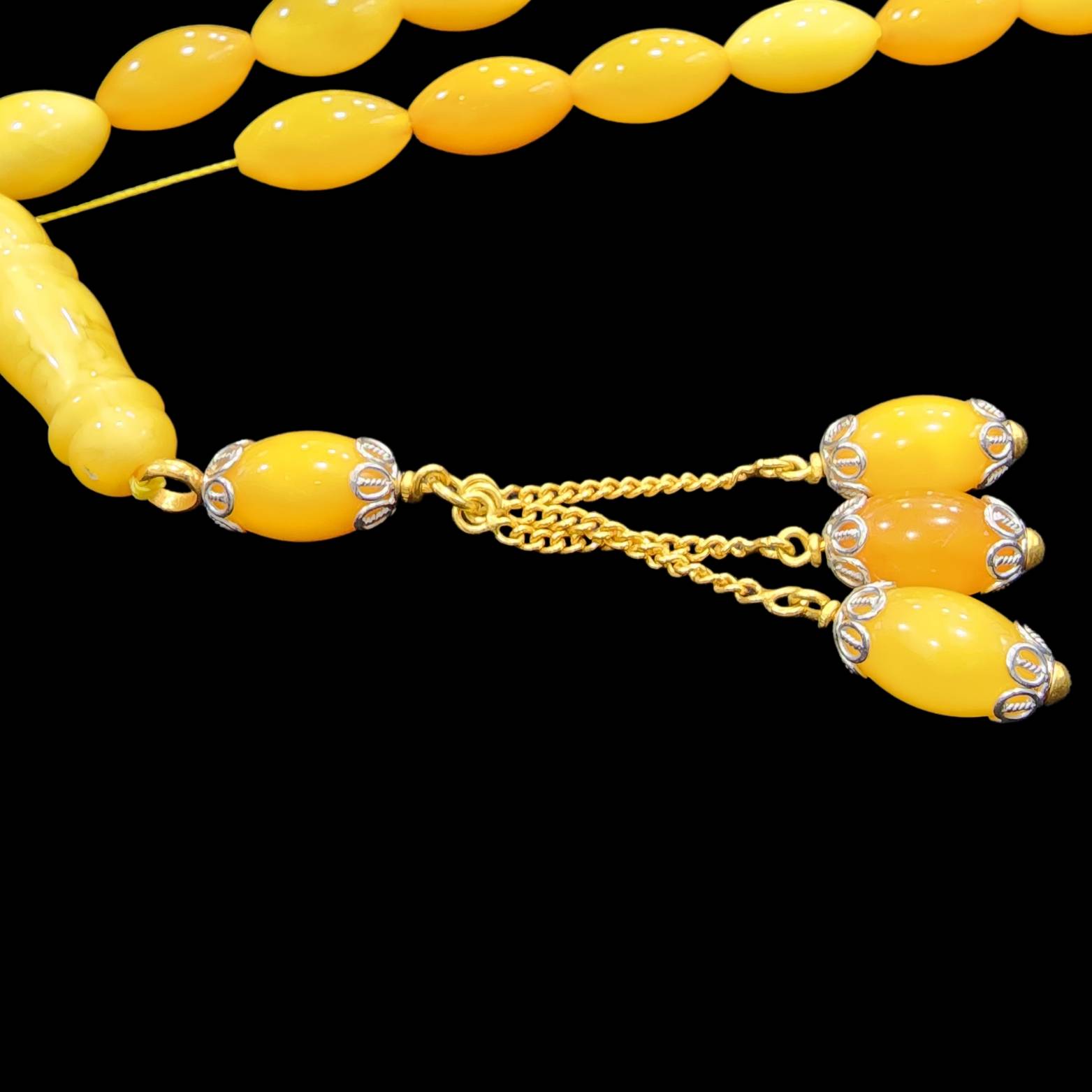 Baltic Amber With 18k Gold Tassel