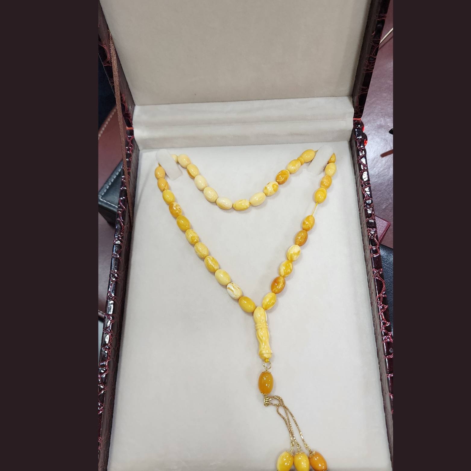 Baltic Amber With 18k Gold Tassel